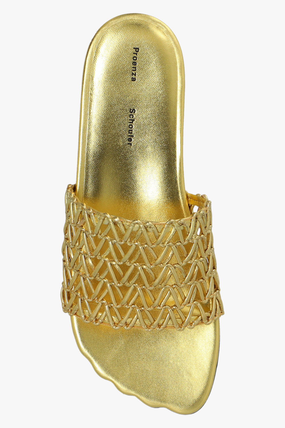 【Proenza Schouler】 Sculpt Wovenスライド Sculpt Woven slides in gold - Proenza Schouler | Mytheresa